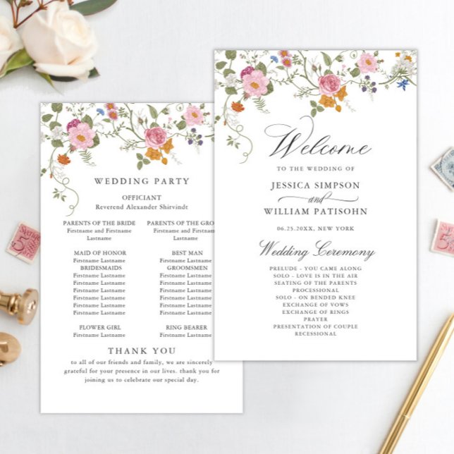 Programa de Ceremonia Boda de Flores Silvestres Pa (Subido por el creador)