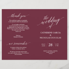 Programa de Ceremonia boda Elegancia moderna Borgo