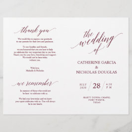 Programa de Ceremonia boda Elegancia moderna Borgo