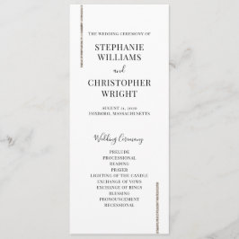 Programa de Ceremonia Boda Glam