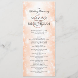 Programa de Ceremonia boda Rosa Luces de verano de