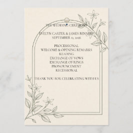 Programa de Ceremonia Botánico de Olivo de Letra G