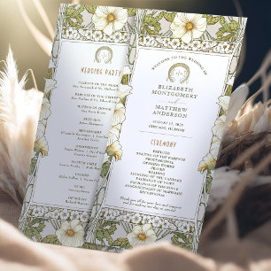 Programa de Ceremonia Calla Lily Art Nouveau Mucha