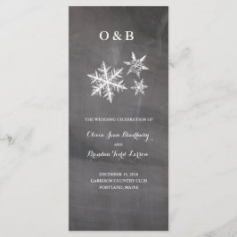 Programa de Ceremonia Chalkboar de Snowflakes