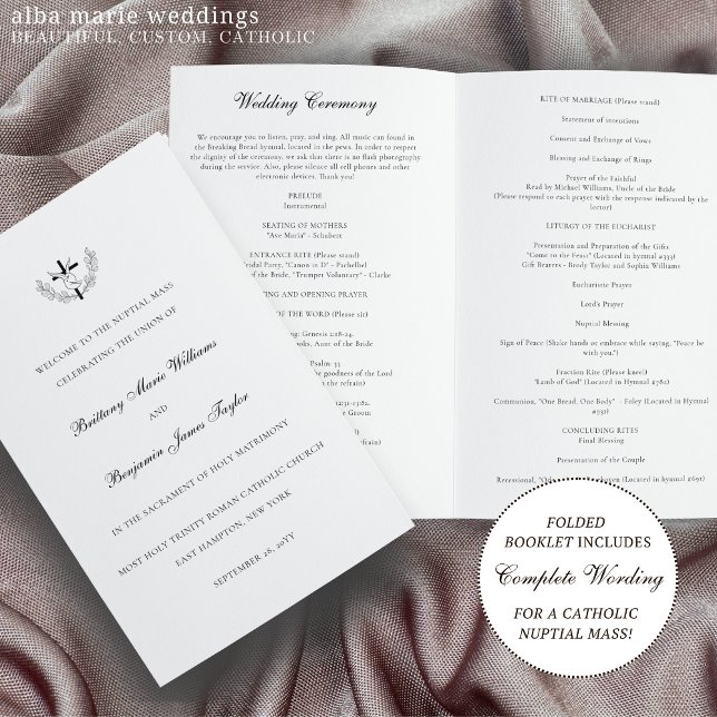 Programa de Ceremonia de Boda Católica con Misa de (Subido por el creador)