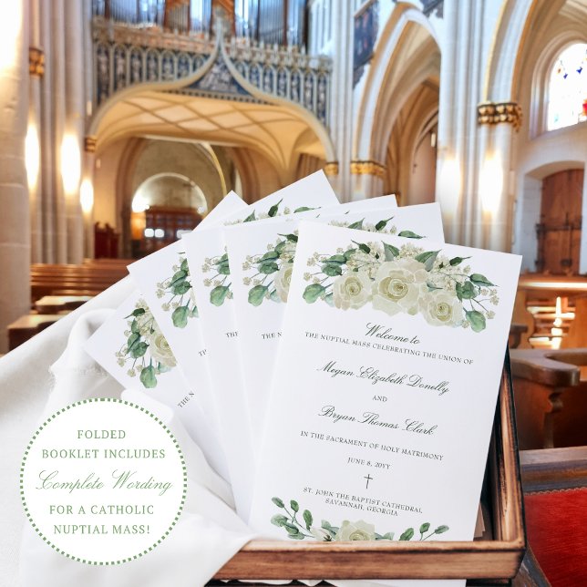 Programa de Ceremonia de Boda Católica de Megan (Subido por el creador)