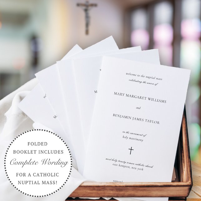 Programa de Ceremonia de Boda Católica Simple con  (Subido por el creador)