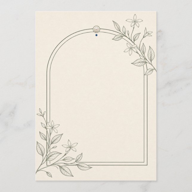 Programa de Ceremonia de Boda con Arco Botánico Mo (Anverso)