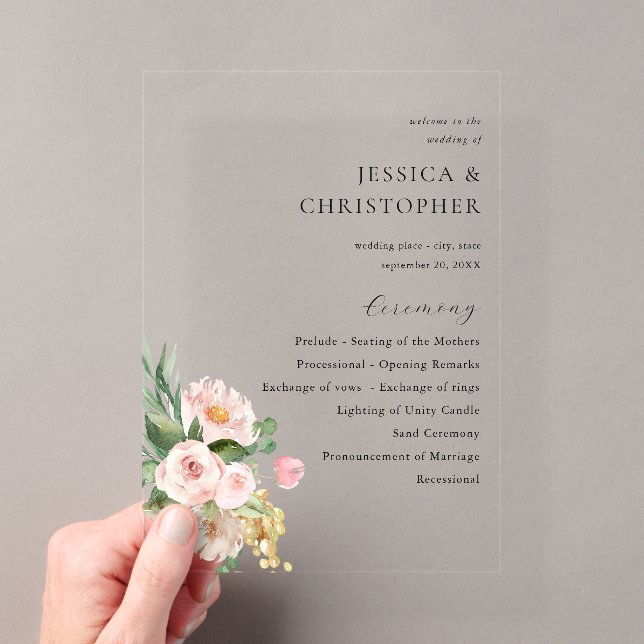 Programa de Ceremonia de Boda con Champán y Floral (Insitu (portátil))