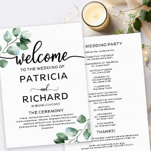 Programa de Ceremonia de Boda con Vegetación