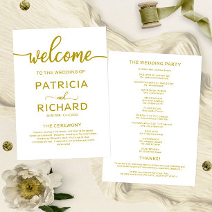Programa de Ceremonia de Boda de Bienvenida con Ca