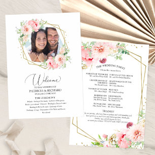Programa de Ceremonia de Boda de Bienvenida Floral
