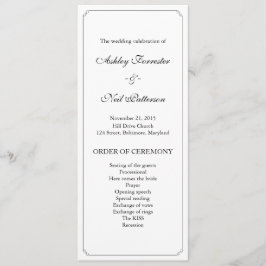 Programa de Ceremonia de Boda de Fronteras Sencill