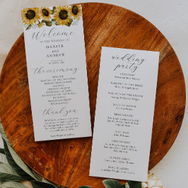 Programa de Ceremonia de Boda de Girasoles
