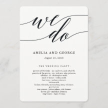 Programa de ceremonia de Boda de guiones modernos