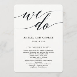 Programa de ceremonia de Boda de guiones modernos