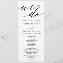 Programa de ceremonia de Boda de guiones modernos