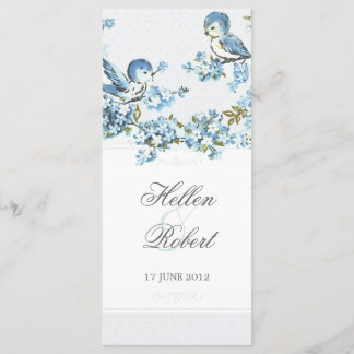Programa de Ceremonia de Boda de Invierno para Ave