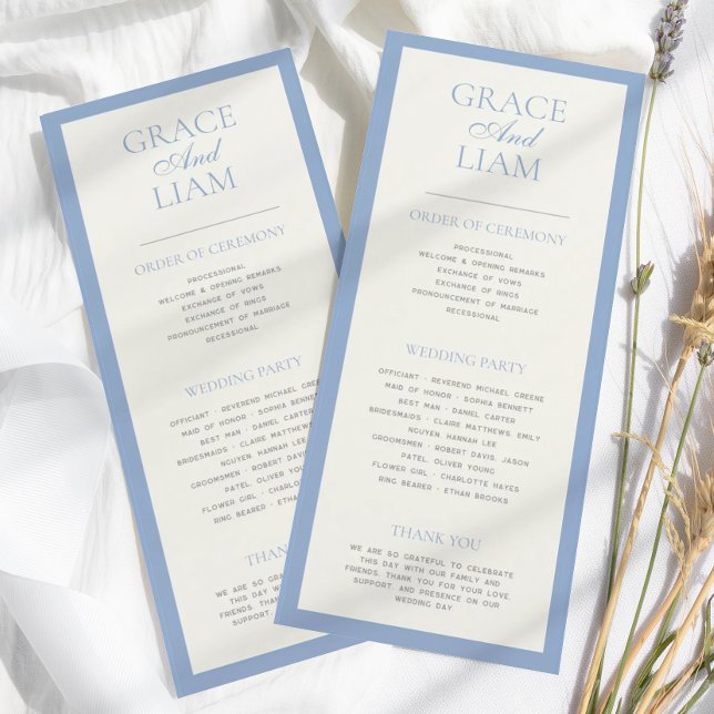 Programa de ceremonia de Boda de la elegancia de l (Subido por el creador)