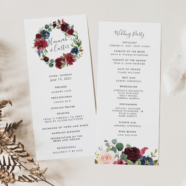 Programa de Ceremonia de Boda de la guirnalda radi (Subido por el creador)