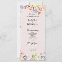 Programa de Ceremonia de Boda de la Primavera de F