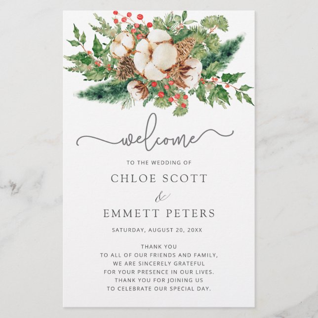 Programa de Ceremonia de Boda de la Verdeza Botáni (Anverso)