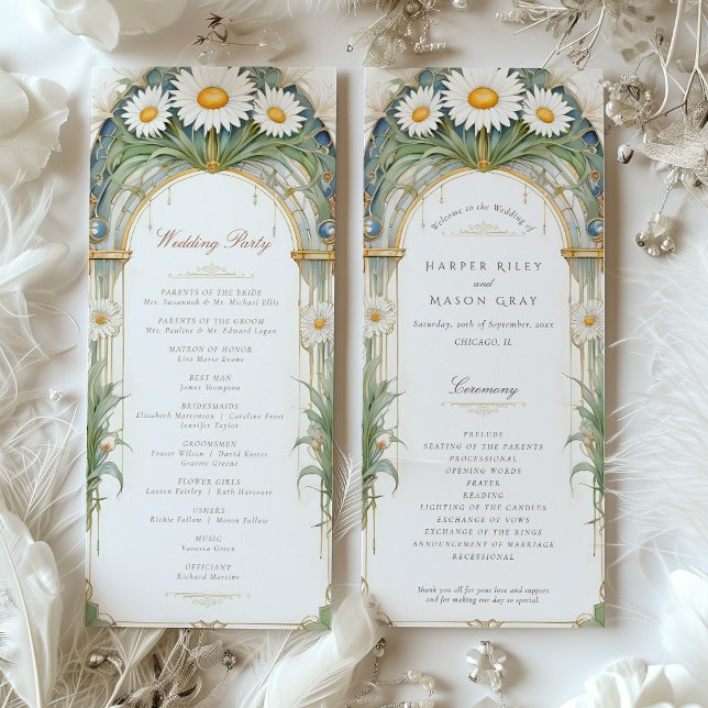 Programa de Ceremonia de Boda de Margaritas (Subido por el creador)