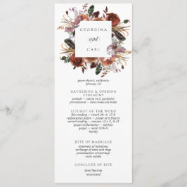 Programa de Ceremonia de Boda de mariposas y cirue