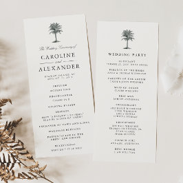 Programa de Ceremonia de Boda de Palm de La Habana