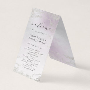 Programa de Ceremonia de Boda de Plata Púrpura y L