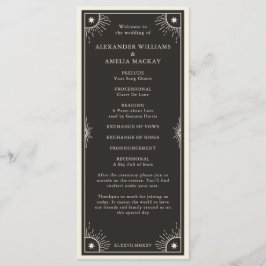 Programa de ceremonia de boda del famoso Tarot Boh