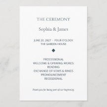 Programa de Ceremonia de Boda Editable Aisle Story