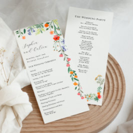 Programa de Ceremonia de Boda en Jardín Secreto