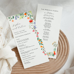 Programa de Ceremonia de Boda en Jardín Secreto