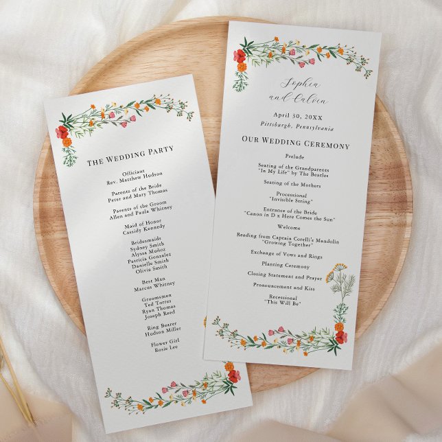 Programa de Ceremonia de Boda en Jardín Secreto (Subido por el creador)