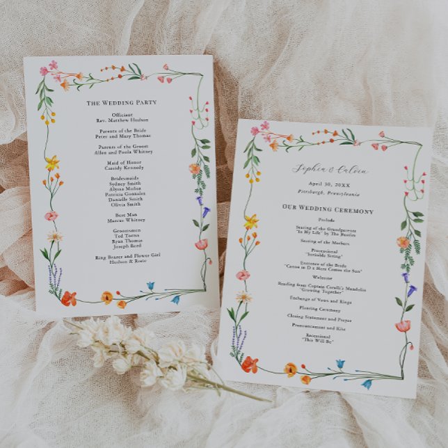 Programa de Ceremonia de Boda en Jardín Secreto (Subido por el creador)