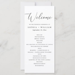 Programa de Ceremonia de Boda Minimalista con Letr