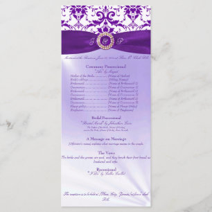 Programa de Ceremonia de Boda Púrpura