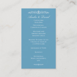 Programa de Ceremonia de Boda Regency Blue