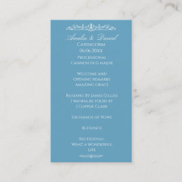 Programa de Ceremonia de Boda Regency Blue