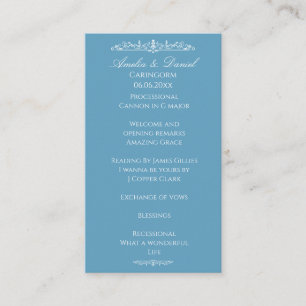 Programa de Ceremonia de Boda Regency Blue
