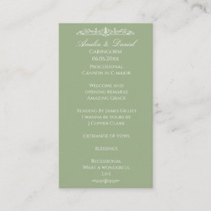 Programa de Ceremonia de Boda Regency Green