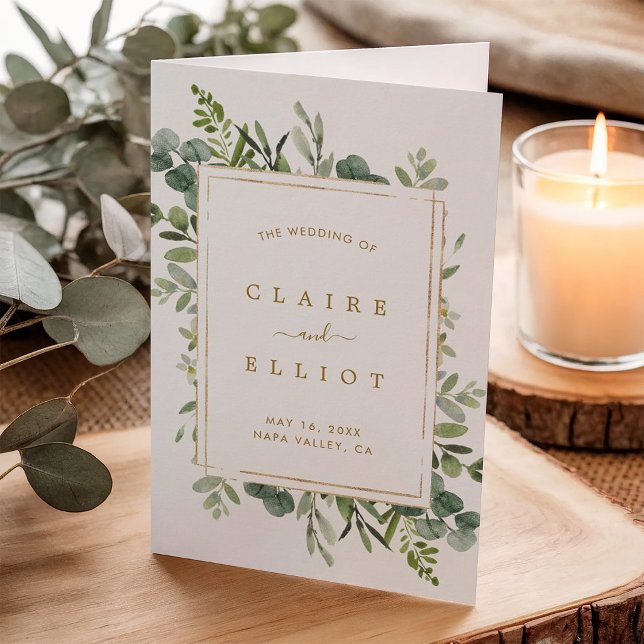 Programa de Ceremonia de Boda Verde Dorado Botánic (Subido por el creador)