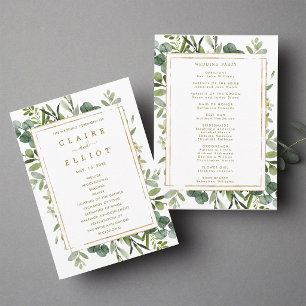 Programa de Ceremonia de Boda Verde Dorado Botánic