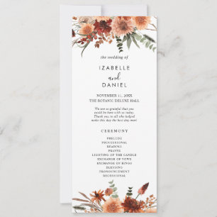 Programa de Ceremonia de Bodas Botánicos de Terrac