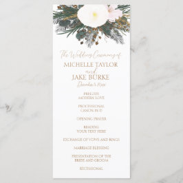 Programa de Ceremonia de Bodas Evergreen de Invier