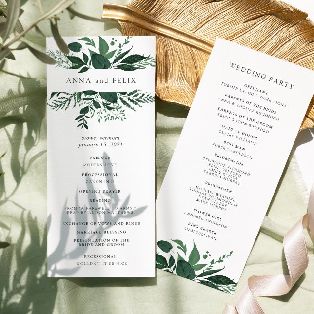 Programa de Ceremonia de Bodas Forestales Silvestr (Subido por el creador)