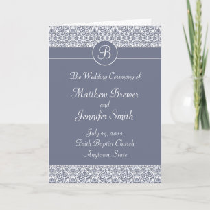 Programa de Ceremonia de bodas y tarjeta de pedido