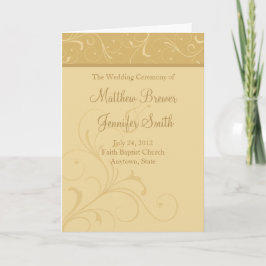 Programa de Ceremonia de bodas y tarjeta de pedido