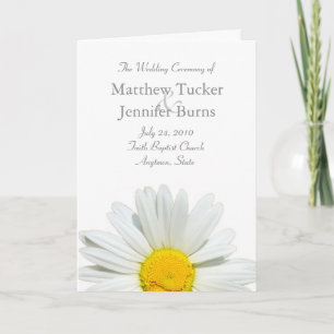 Programa de Ceremonia de bodas y tarjeta de pedido